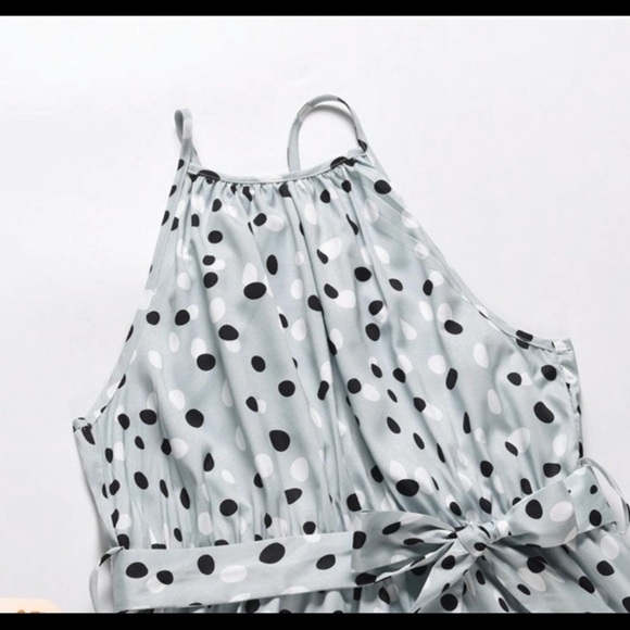 Elegant High Low Polka Dot Dress - Picture 4 of 7